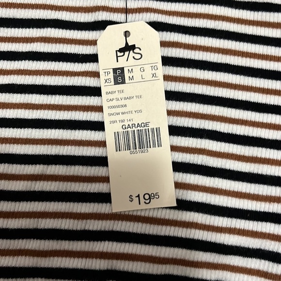 NWT Striped Garage baby tee Size Small - Picture 3 of 4